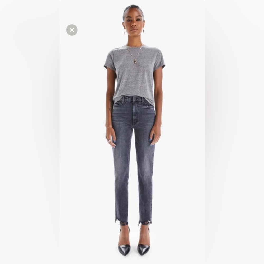 Mother Denim High Waisted Rascal Ankle Step Fray in Roadtrip Renegade